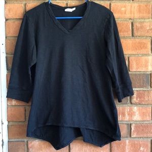 WILT 100% Cotton Hi Lo Asymmetric Hem Tunic Made in USA